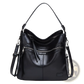 Leather Shoulder Bag Multi Zipper Crossbody Tote