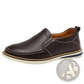 Leather Slip on Loafers Hand Sewn Casual Bean Shoes