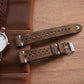 Handmade Perforated Crazy Horse Leather Accessory Strap