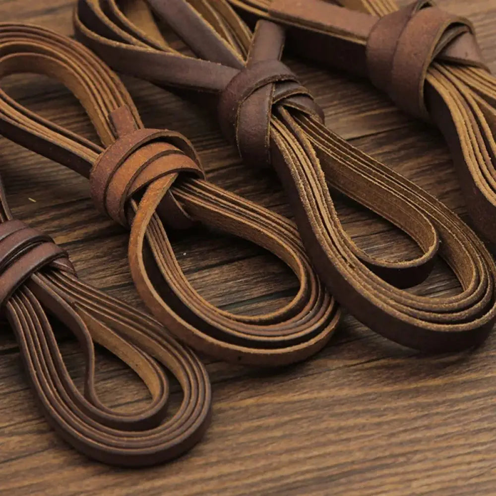 Handmade Genuine Leather Cord for Diy Crafting Projects