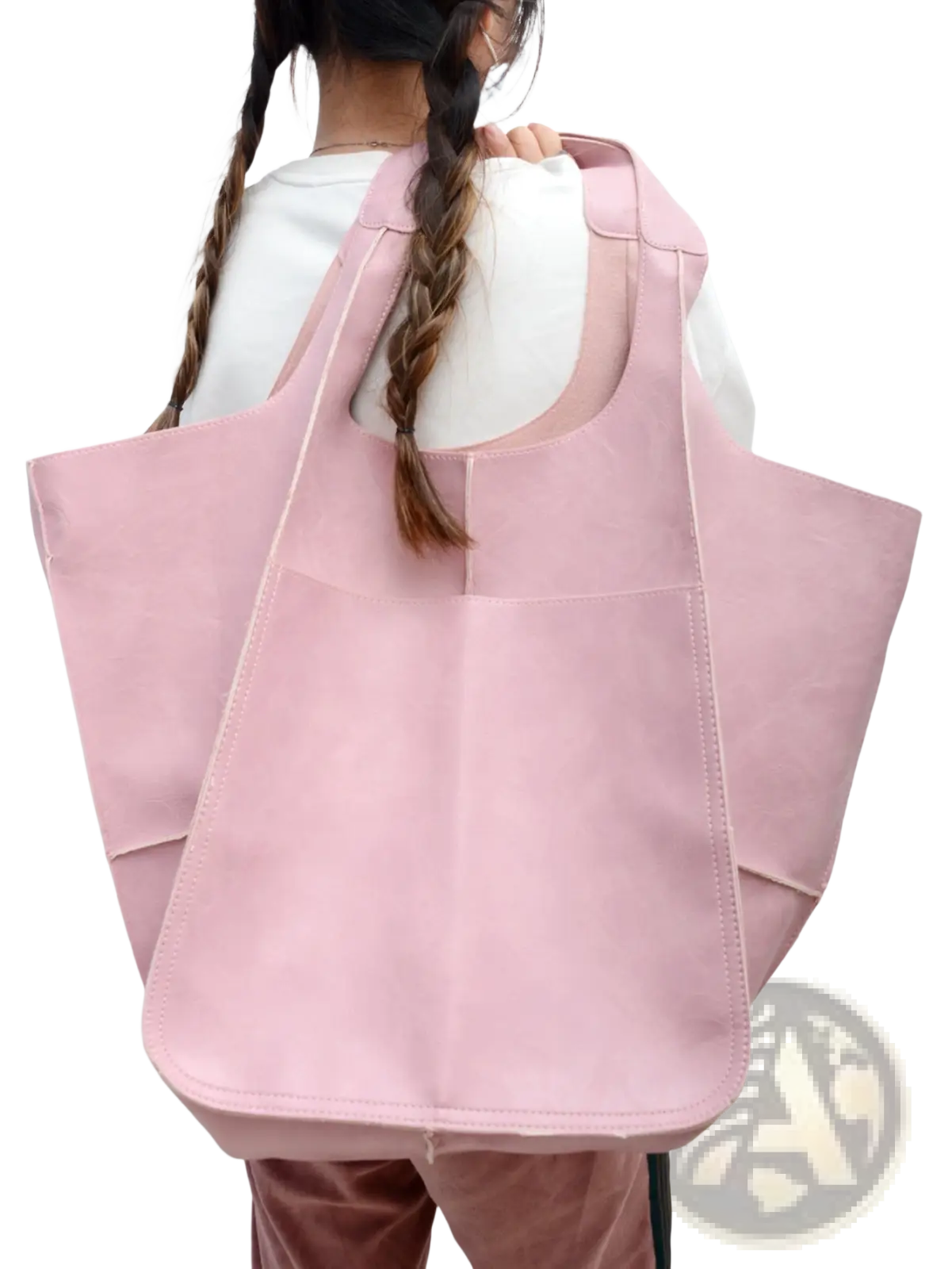Leather Tote Bag Large Capacity Soft Slouchy Shoulder Bag