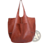 Leather Tote Bag Large Capacity Soft Slouchy Shoulder Bag