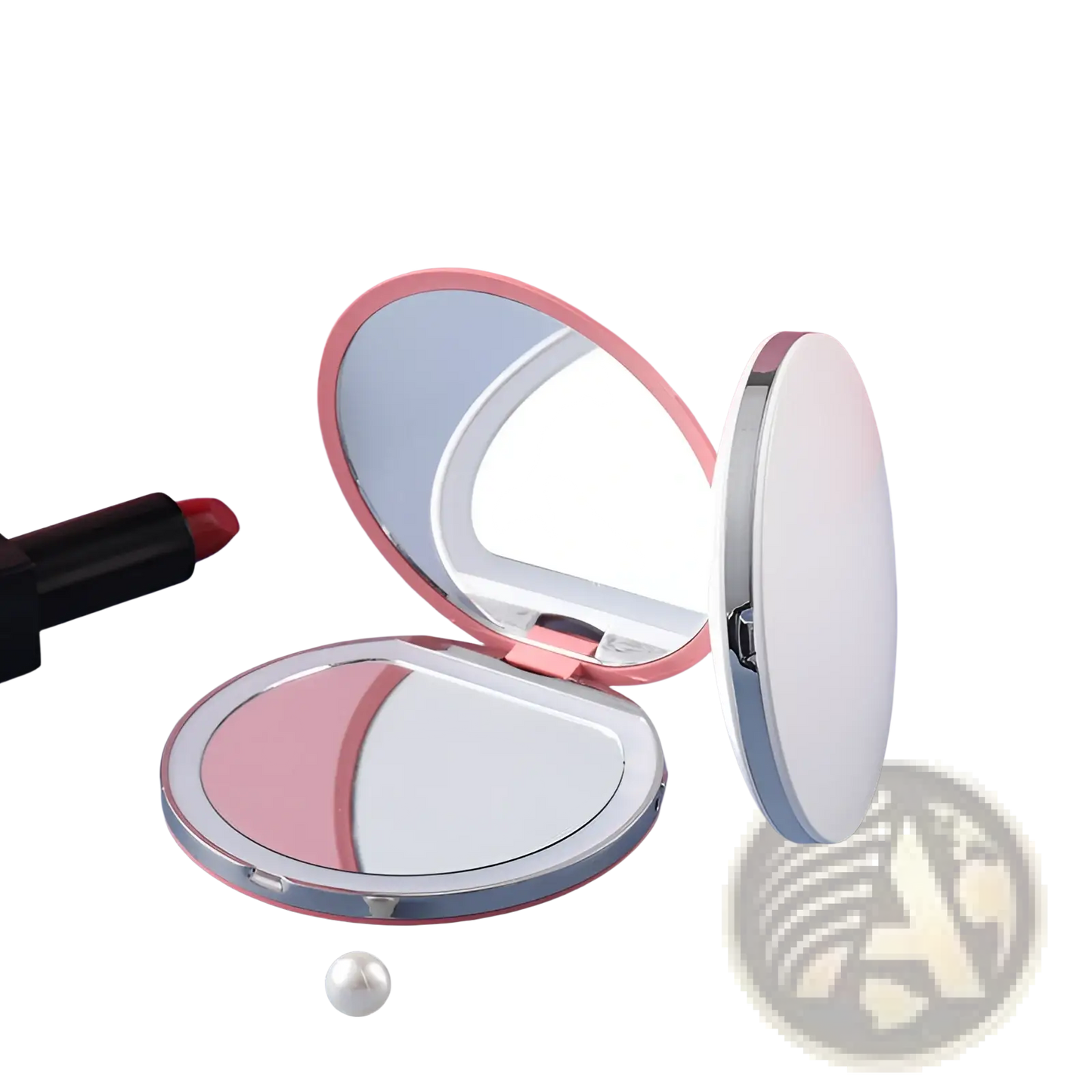 Led Makeup Mirror Portable Usb Compact Folding Mirror
