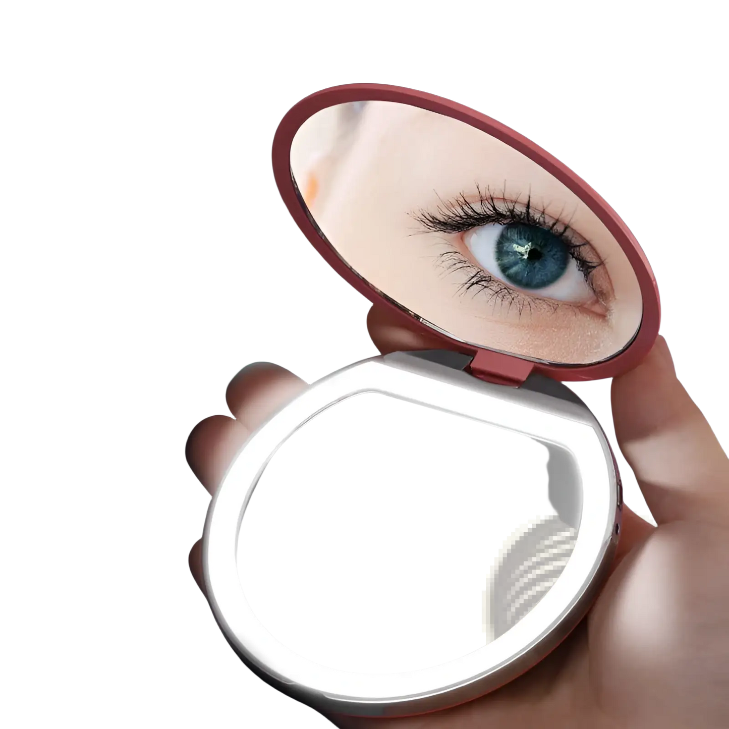 Led Makeup Mirror Portable Usb Compact Folding Mirror