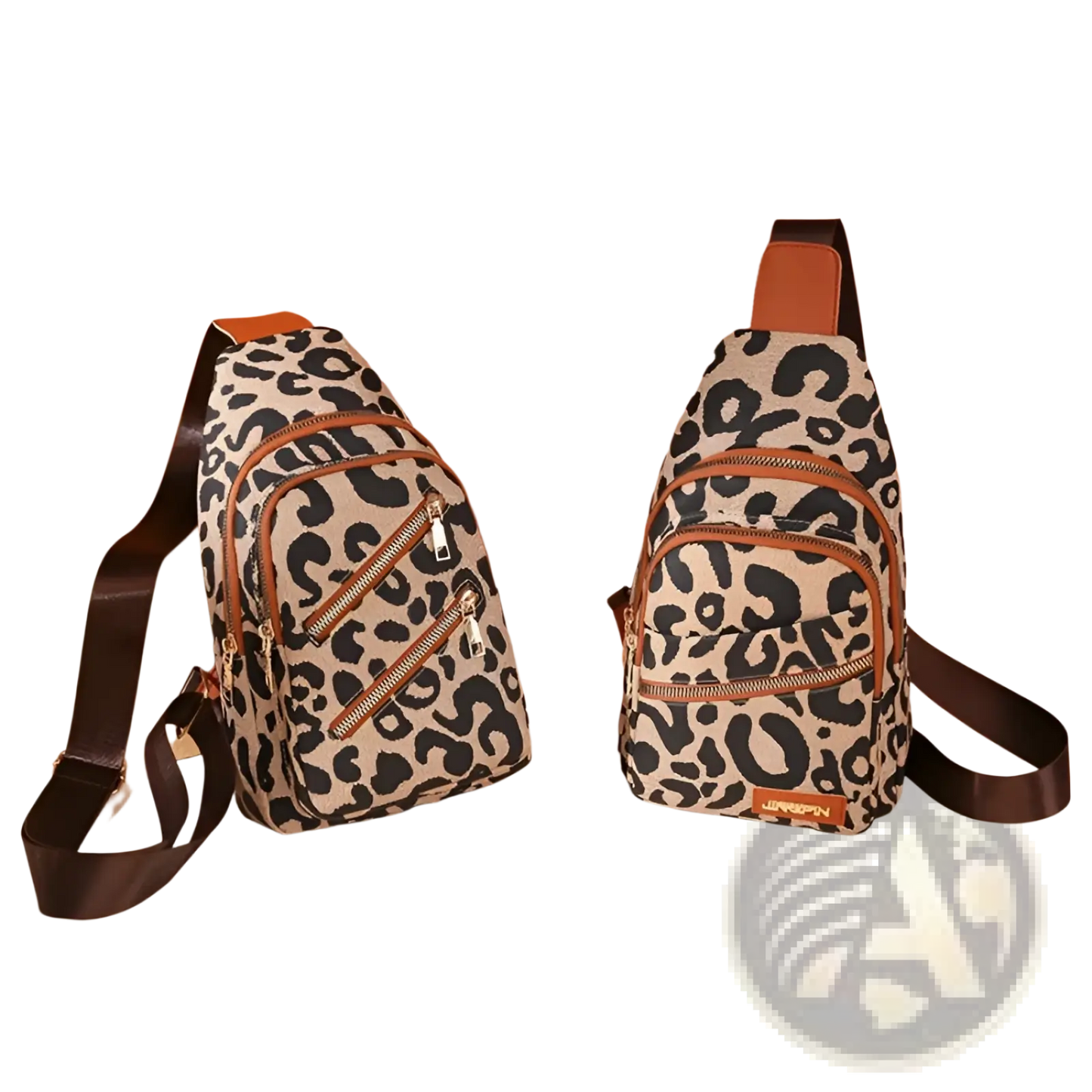 Leopard Print Crossbody Bag with Headphone Jack