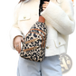 Leopard Print Crossbody Bag with Headphone Jack