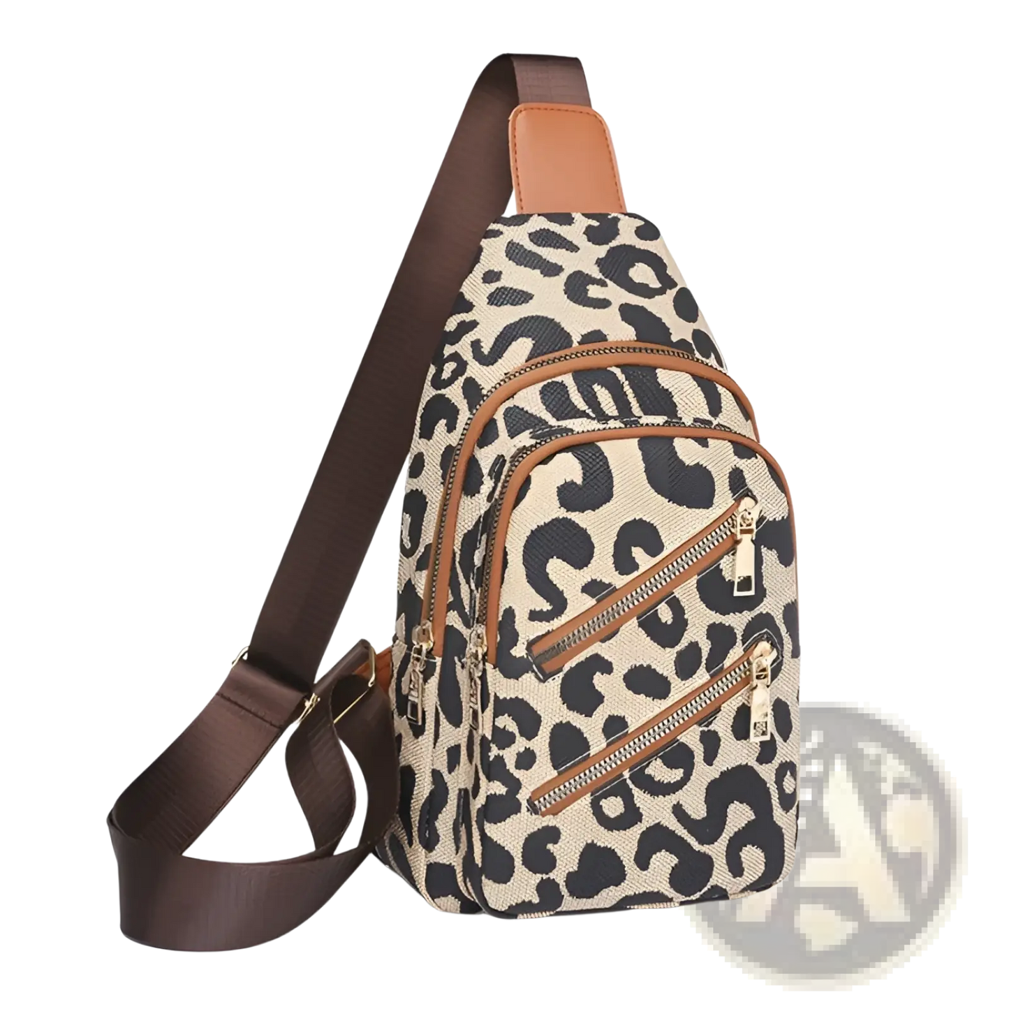 Leopard Print Crossbody Bag with Headphone Jack