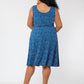 Leota Women's Sleeveless Brittany Fit And Flare Dress Blue Size 3X