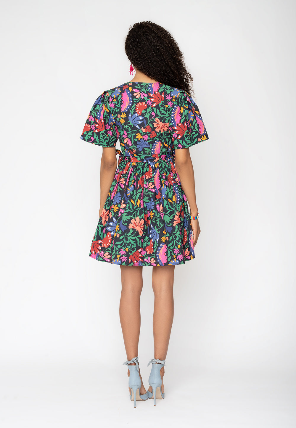 Leota Women's Alena Poplin Wrap Dress Black Size XX-Large