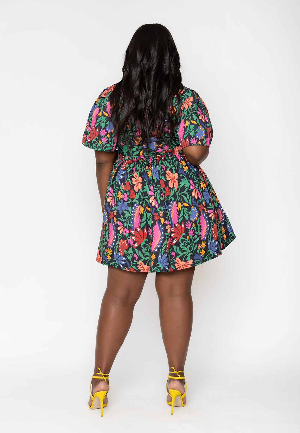 Leota Women's Alena Poplin Wrap Dress Black Size 1X