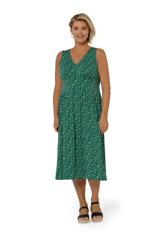 Leota Women's Jersey Midi Dress Green Plus Size
