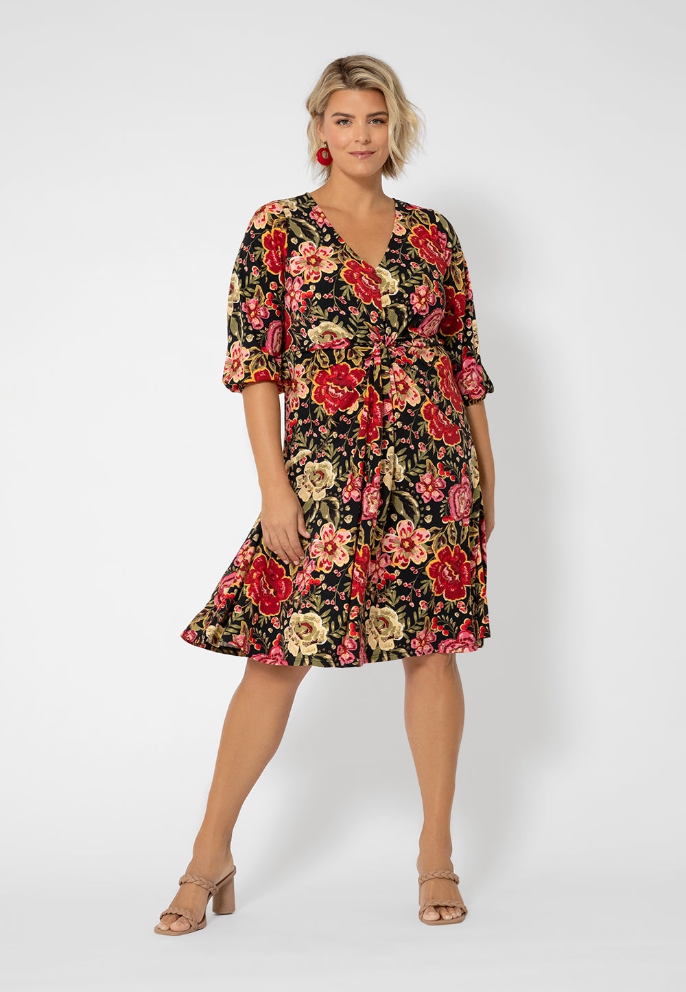 Leota Women's Tanya Floral Print Dress Red