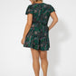 Leota Women's Tropical Print Faux Wrap Romper Green