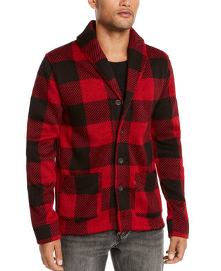 Levi's Men's Trouss Regular-Fit Buffalo Plaid Cardigan Red Size Small