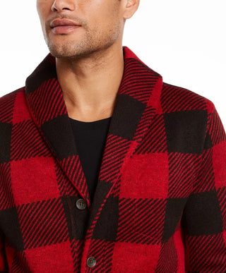 Levi's Men's Trouss Regular-Fit Buffalo Plaid Cardigan Red Size Small