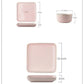 Luxury Pink and Gold Script Ceramic Couple Dinnerware Set