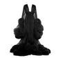 Luxurious Tulle and Fur Trim Bridal Robe Nightgown