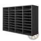 Literature Organizer 36 Compartment Grey Wood Mail Sorter