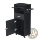 Lockable Rolling Salon Trolley with 6 Tool Holders