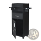 Lockable Rolling Salon Trolley with 6 Tool Holders