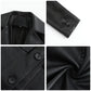 Women's Double Breasted Long Faux Leather Trench Coat