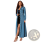 Long Sleeve Button Front Denim Maxi Cardigan Dress