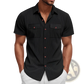 Loose Corduroy Short Sleeve Workwear Shirt