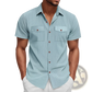 Loose Corduroy Short Sleeve Workwear Shirt
