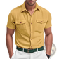 Loose Corduroy Short Sleeve Workwear Shirt