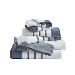 Decorative Cotton Stripe Bath Towel Set - Noelle Collection