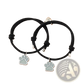 Luminous Magnetic Heart Paw Print Couple Bracelets 2pcs