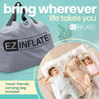 EZ INFLATE Double High Luxury Air Mattress with Built in Pump