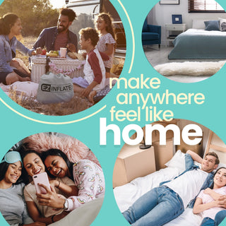 EZ INFLATE Double High Luxury Air Mattress with Built in Pump