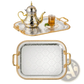 Luxury Rectangle Serving Tray with Gold Handles