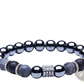 Luxury Zircon Crown Matte Black Beaded Bracelet