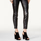 Bar III Women's Faux eather & Stretch Pants arge