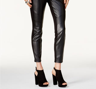 Bar III Women's Faux eather & Stretch Pants arge