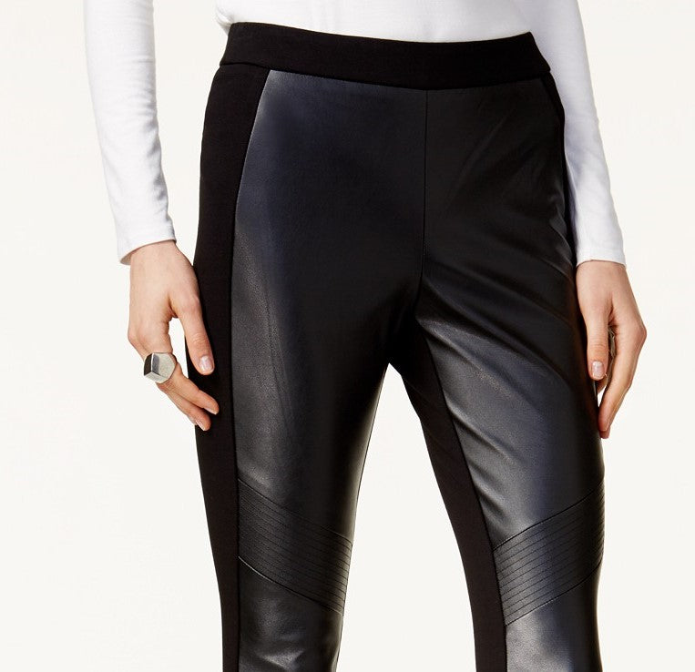 Bar III Women's Faux eather & Stretch Pants arge