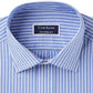 Club Room Men's Performance Wrinkle-Resistant Striped Dress Shirt Blue Size 18x36-37
