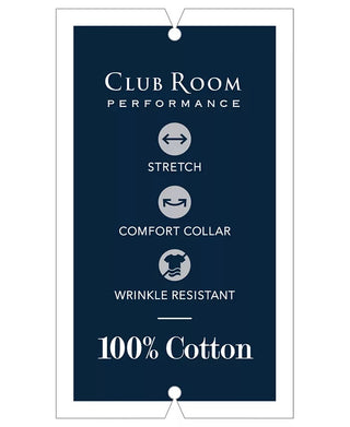 Club Room Men's Classic/Regular Fit Stripe Dress Shirt Blue Size 34-35