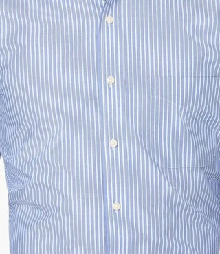 Club Room Men's Classic/Regular Fit Stripe Dress Shirt Navy Size 16-34-35