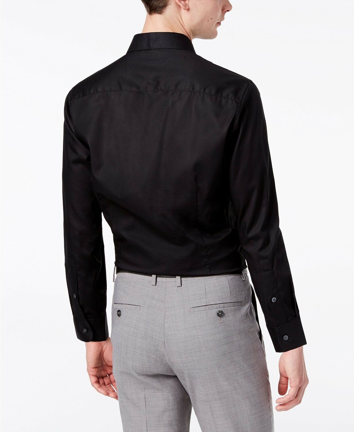 Bar III Men's Slim-Fit Stretch Dress Shirt Black Size 14-32-33