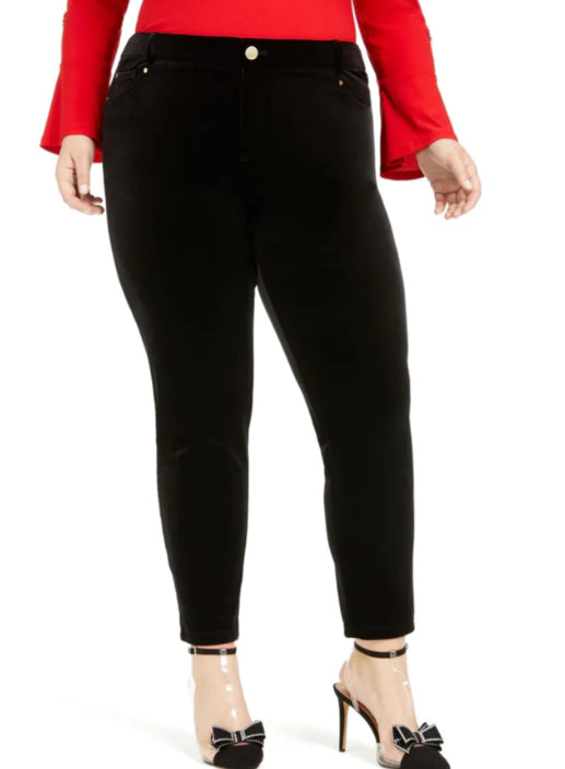 INC International Concepts Women's Plus Velvet Skinny Pants 18W