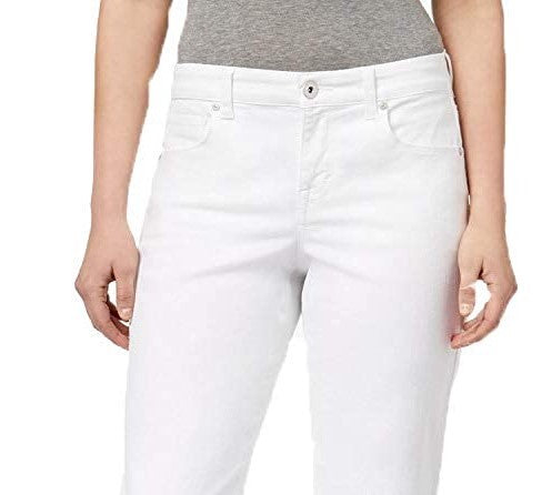 Style & Co Women's Petite Curvy-Fit Capri Jeans White Size 12