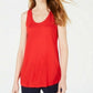 Maison Jules Women's Scoop-Neck Tank  Medium Red Size Extra Small