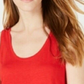 Maison Jules Women's Scoop-Neck Tank  Medium Red Size Extra Small