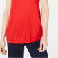 Maison Jules Women's Scoop-Neck Tank  Medium Red Size Extra Small