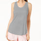 Maison Jules Women's Scoop-Neck Tank Top Gray Size Large