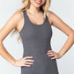 Maison Jules Women's Scoop-Neck Tank Top Charcoal Size Small