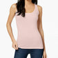 Maison Jules Women's Fitted Tank Top Pink Size Medium